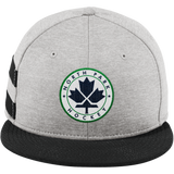 North Park Hockey New Era Shadow Heather Striped Flat Bill Snapback Cap
